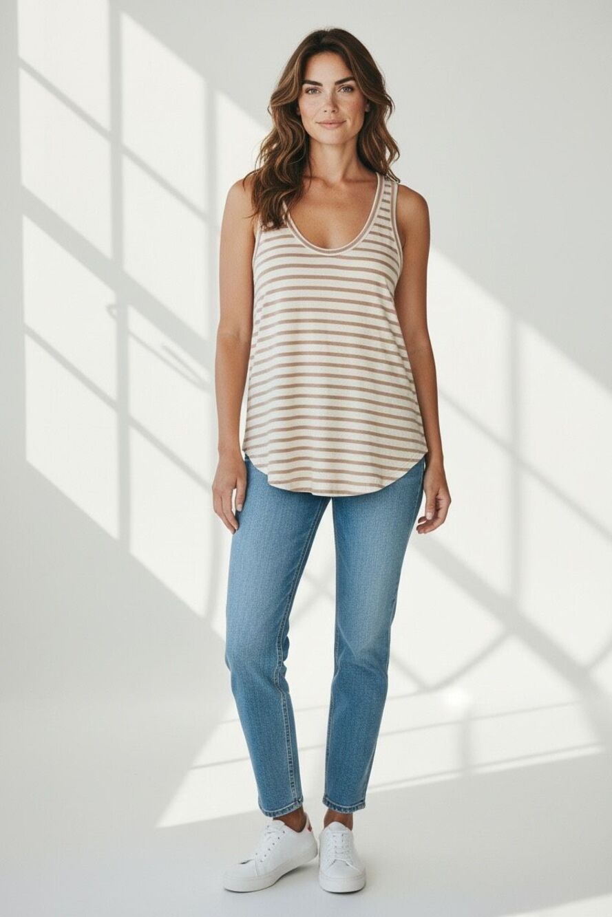 ✨Zimmerman V-Neck Striped Jersey Sz 0 Tank✨